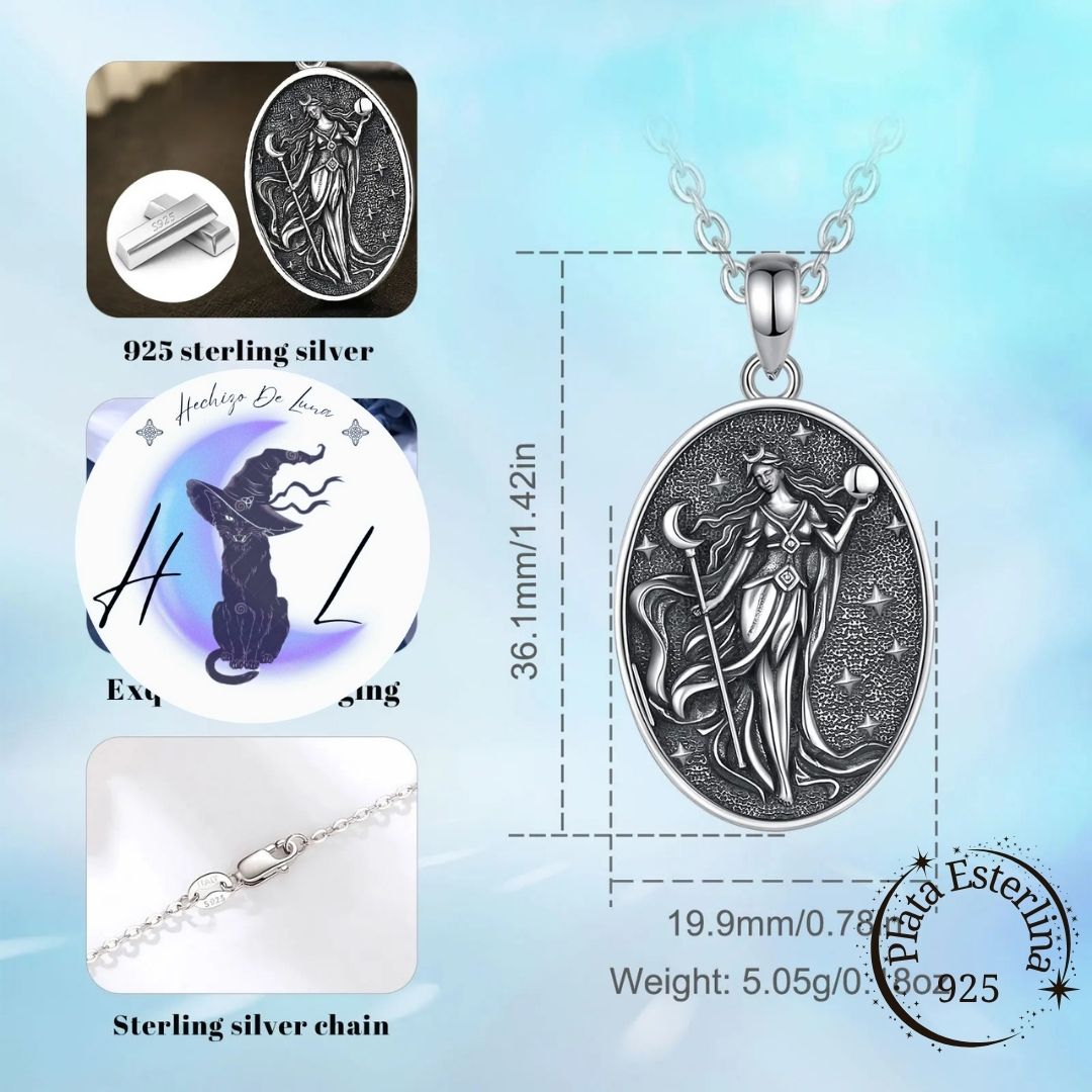 Colgante De Plata, Diosa Nyx.