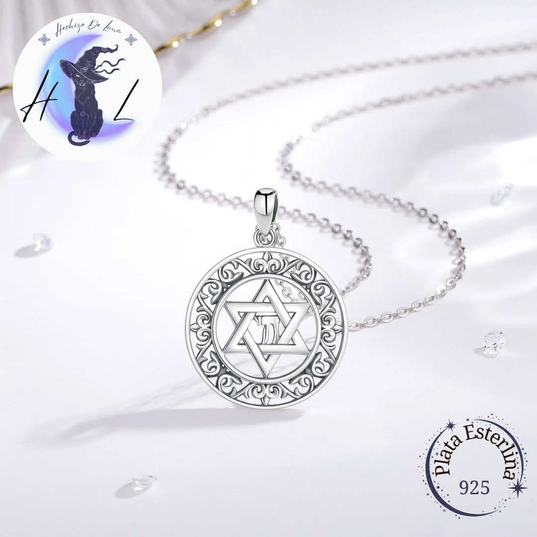Colgante De Plata, Diseño Estrella De David.
