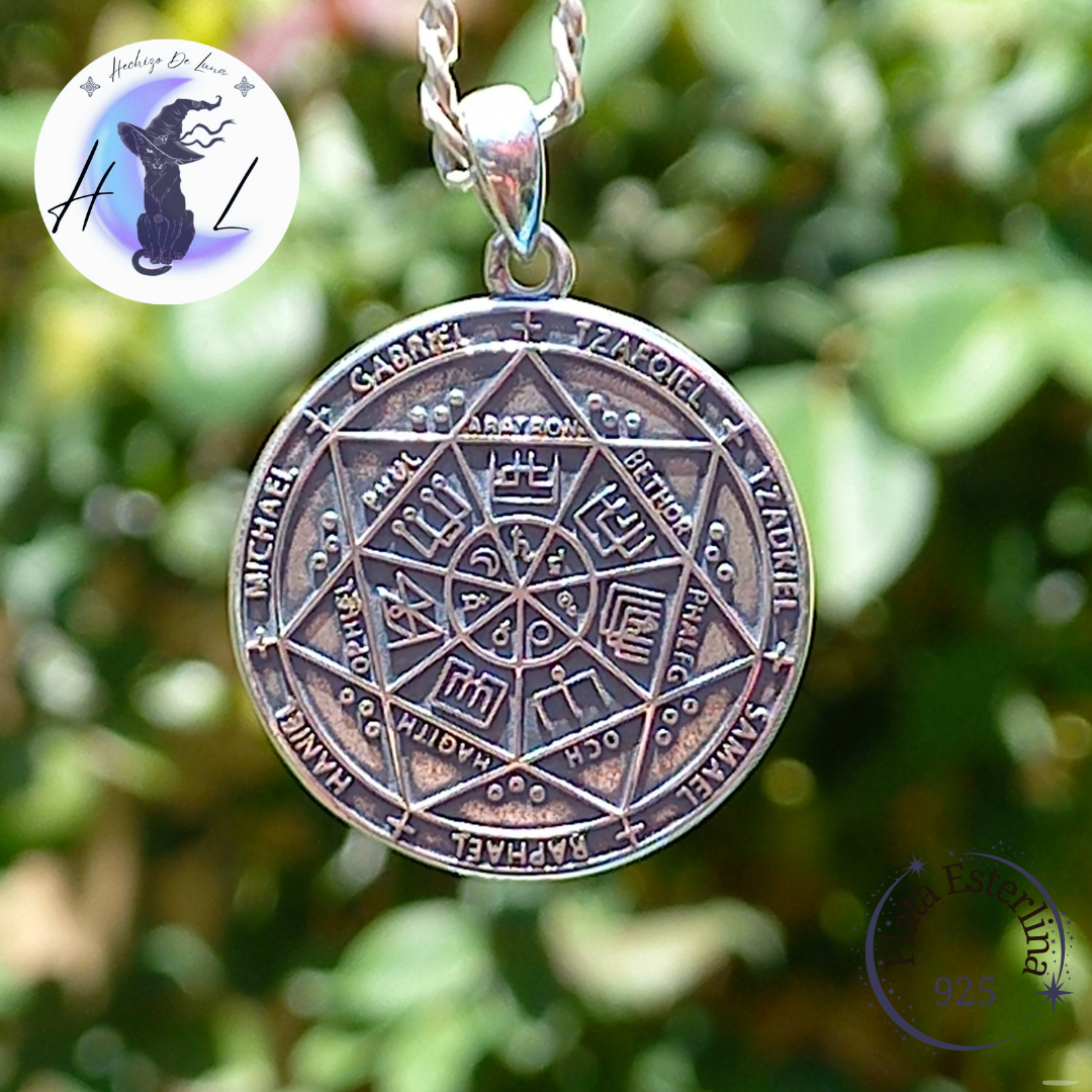 Colgante Los Siete Arcángeles con Cadena de Plata 50 cm.