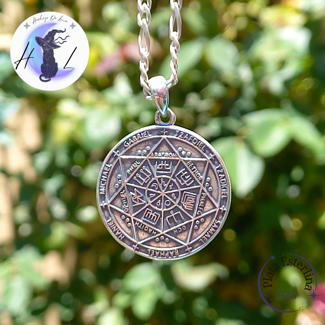 Colgante Los Siete Arcángeles con Cadena de Plata 50 cm.