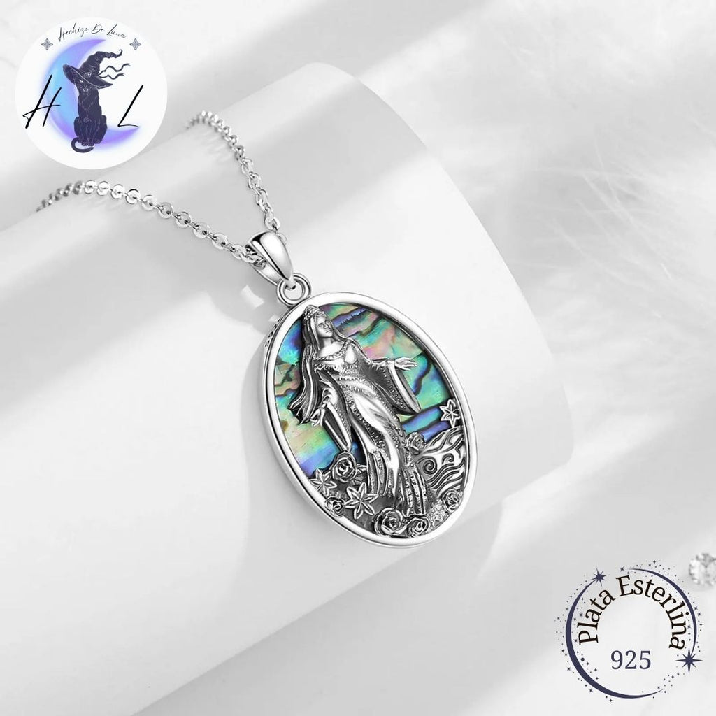 Colgante De Plata Y Abulón, Diseño Diosa del Mar.