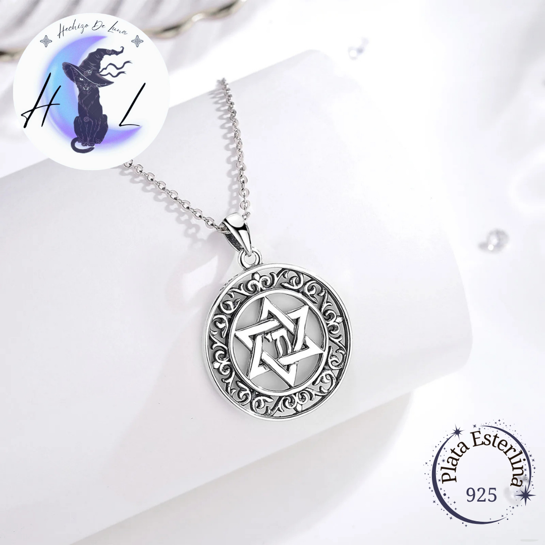 Colgante De Plata, Diseño Estrella De David.