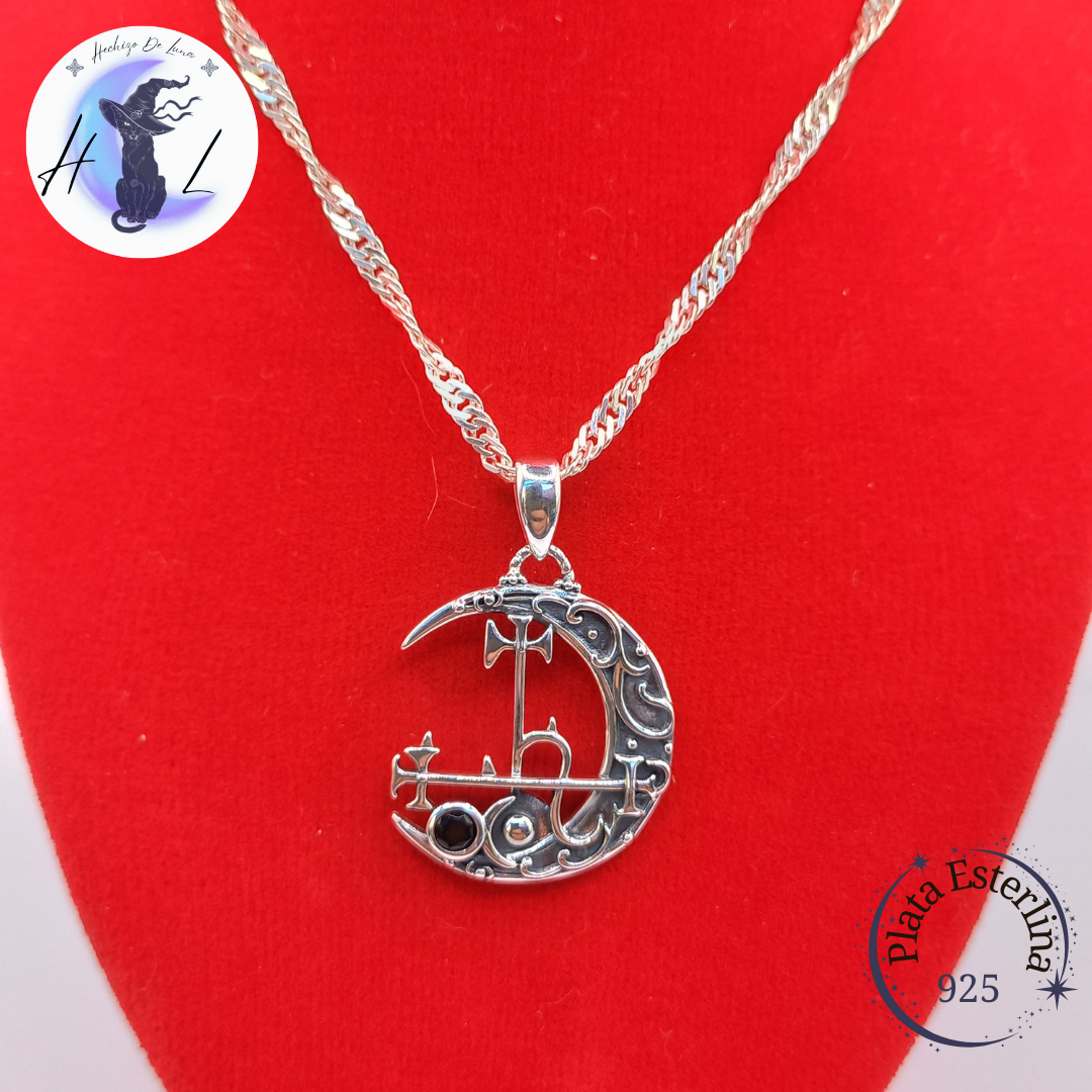 Colgante Sigilo de Lilith con Cadena de Plata 50 cm.