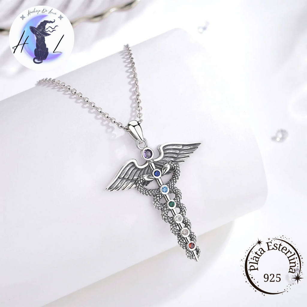Caduceo | Colgante de Plata 925