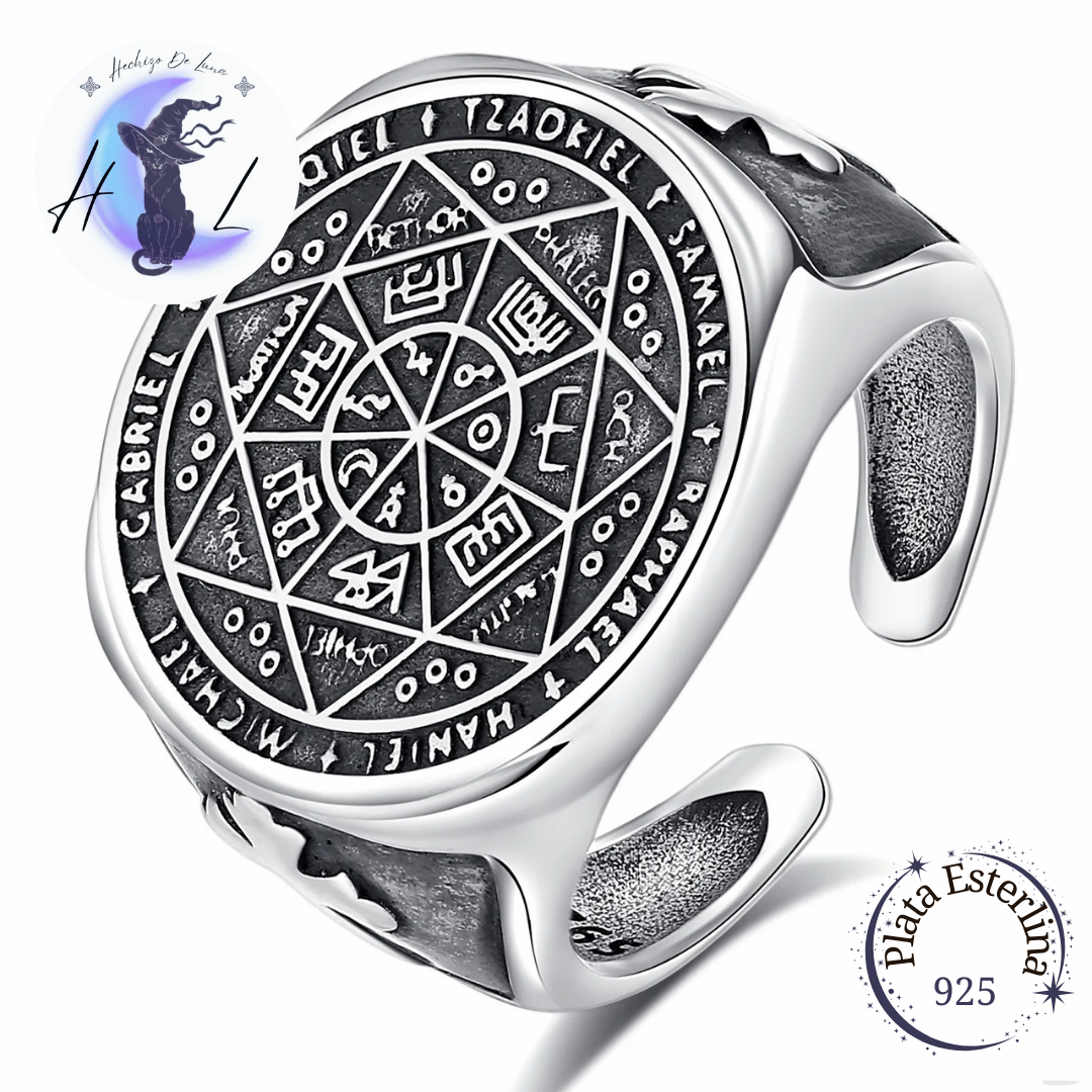 7 Arcángeles | Anillo Ajustable de Plata 925
