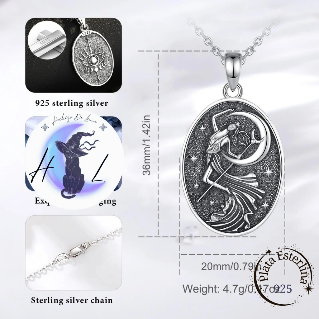 Colgante De Plata Diosa Nyx.