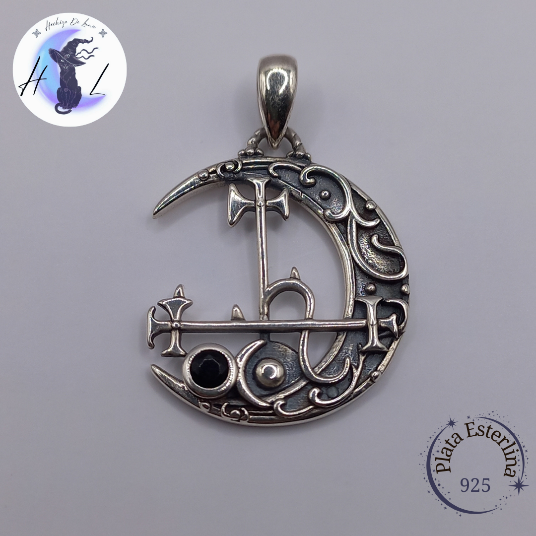 Colgante Sigilo de Lilith con Cadena de Plata 50 cm.