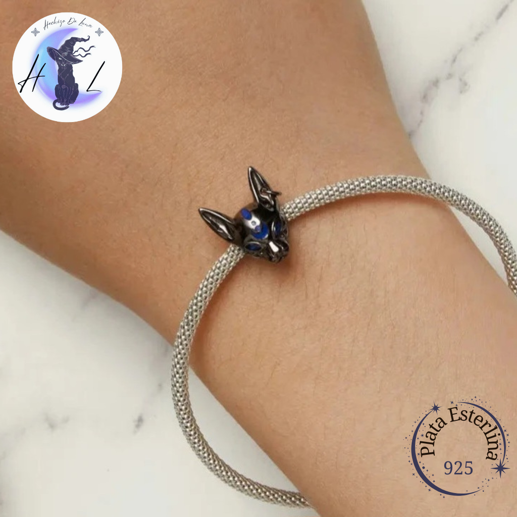 Charm De Plata, Diseño Gato Egipcio.