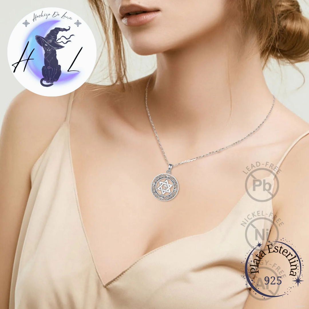 Colgante De Plata, Diseño Estrella De David.
