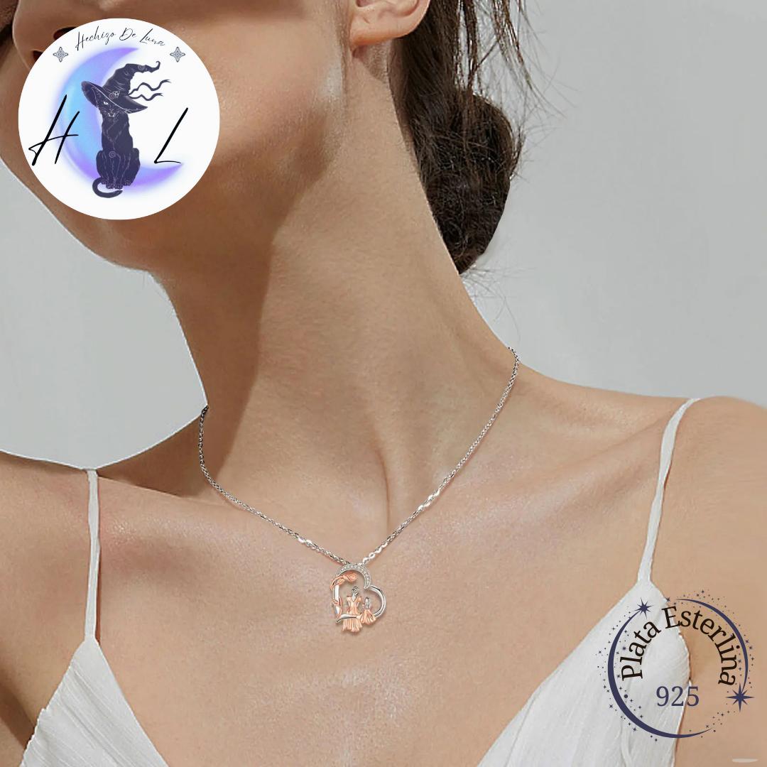 Colgante De Plata Y Circón, Diseño Madre e Hija.