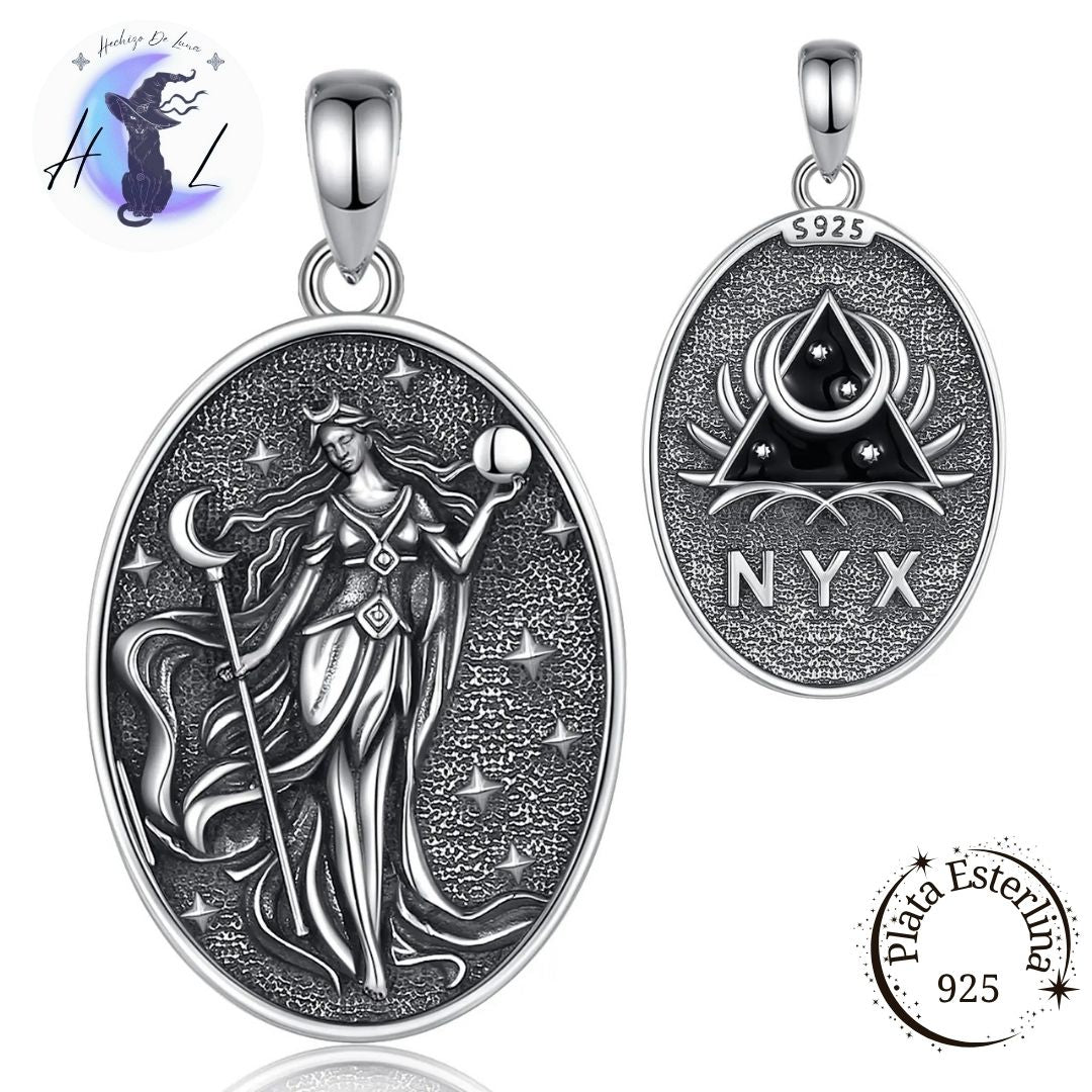 Colgante De Plata, Diosa Nyx.