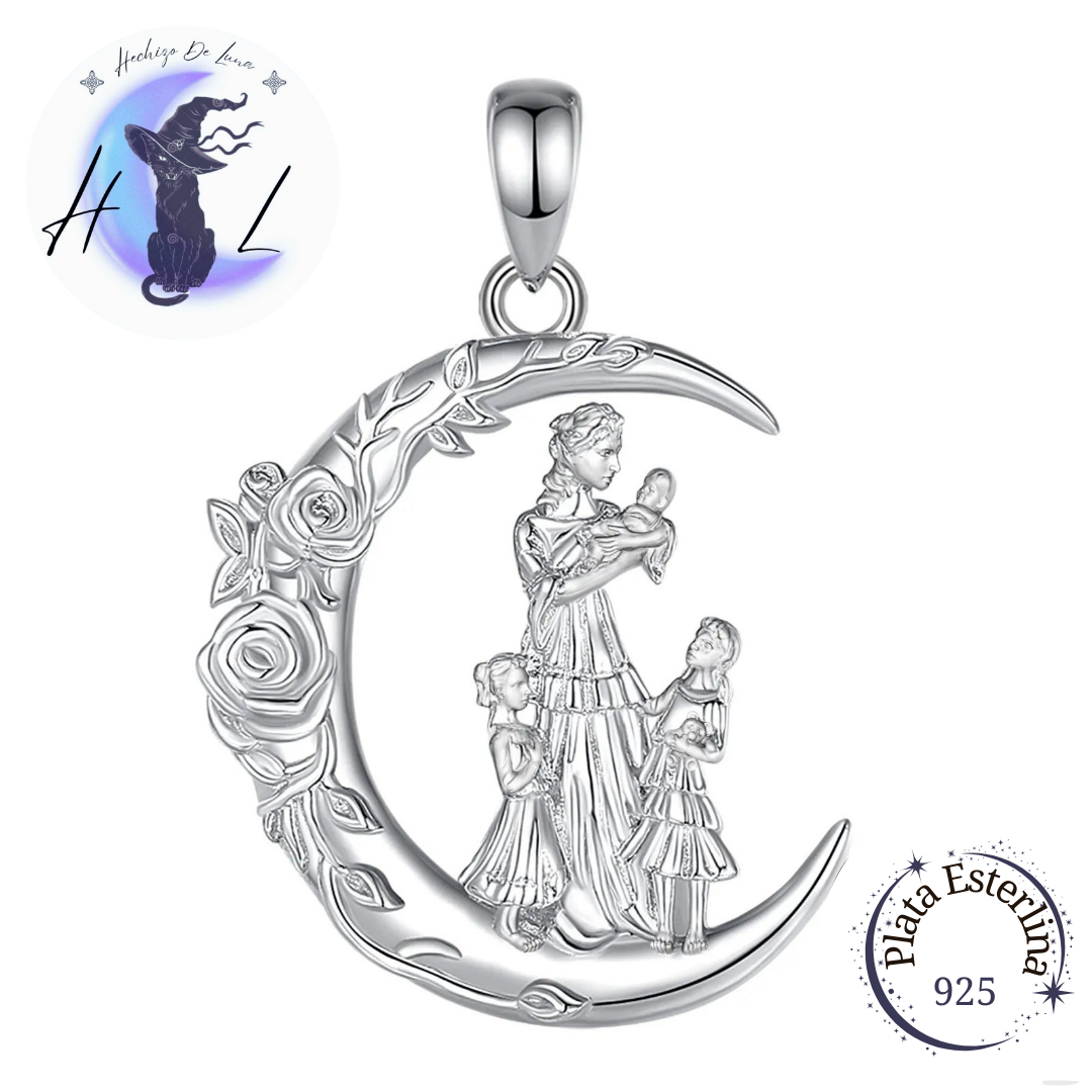 Colgante De Plata, Diseño Madre E Hijos.