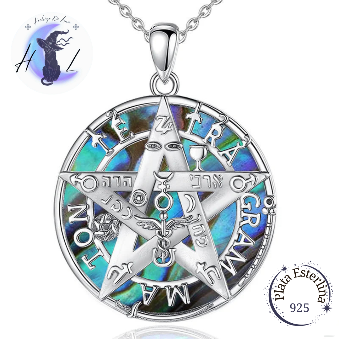 Colgante De Plata Y Abulón, Diseño Tetragrammaton