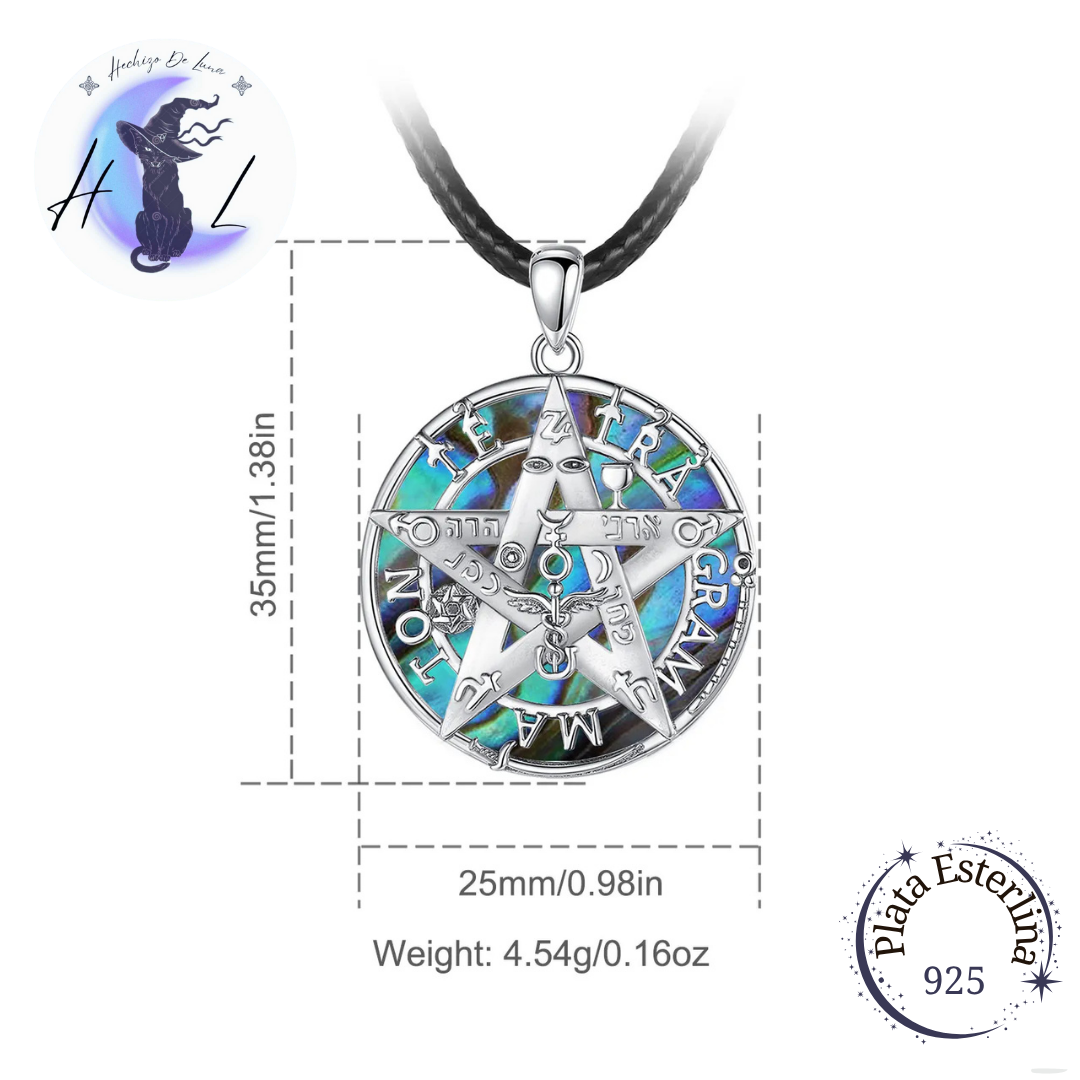 Colgante De Plata Y Abulón, Diseño Tetragrammaton