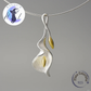 Colgante De Plata, Diseño Flor De Cala o Lirio De Agua.