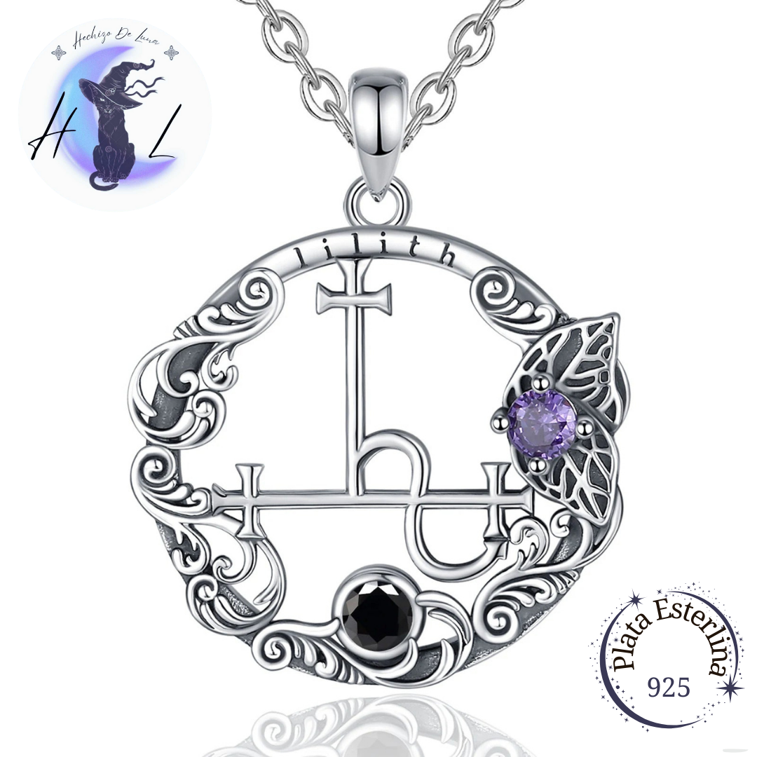 Colgante De Plata, Sigilo De Lilith Y Mariposa.