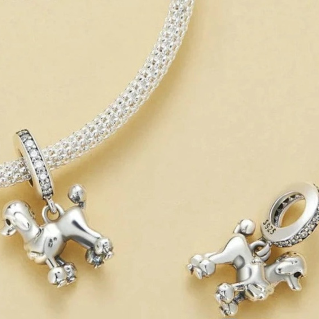 Charms Variados Diseños De Mascotas De Plata.