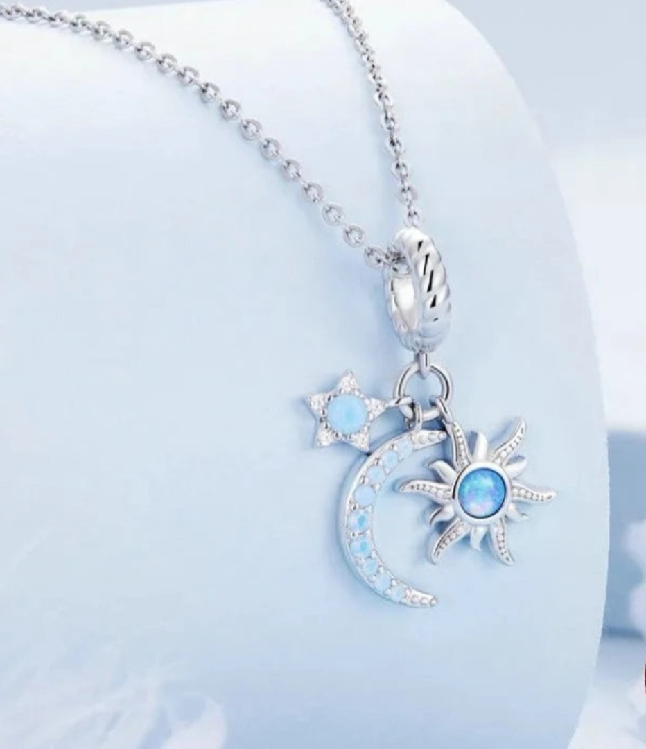 Charms o Colgantes De Plata Con Piedra Lunar