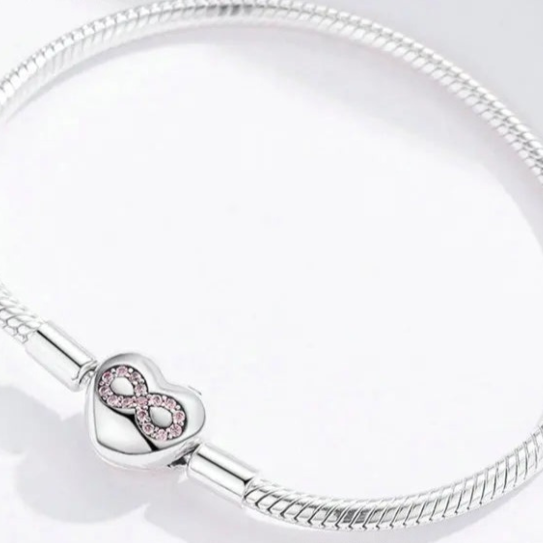 Pulsera Corazón Infinito de Plata.