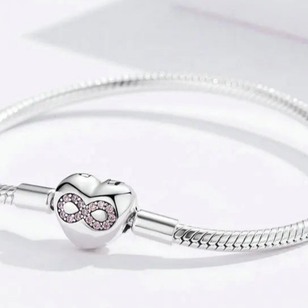 Pulsera Corazón Infinito de Plata.