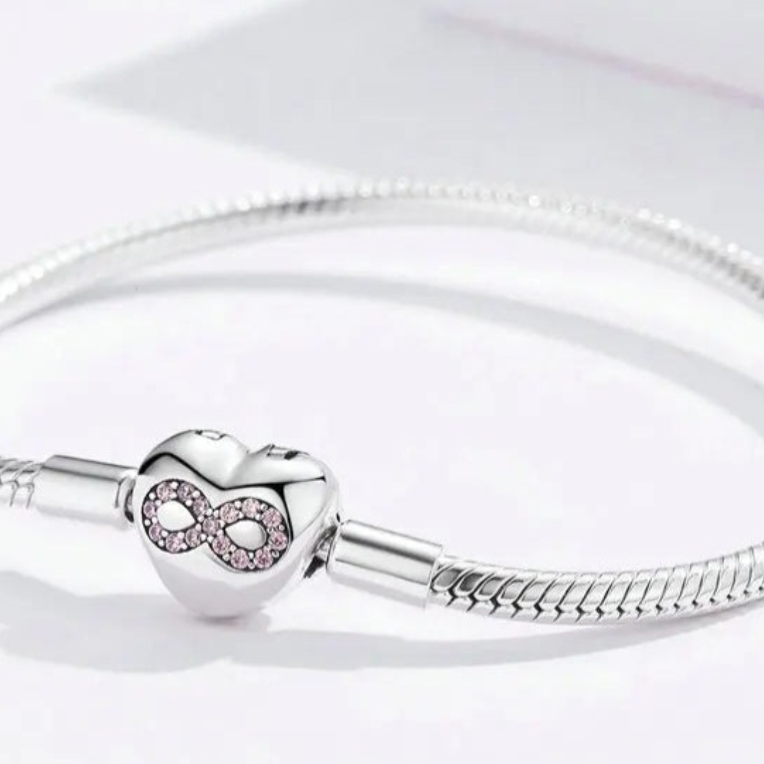 Pulsera Corazón Infinito de Plata.