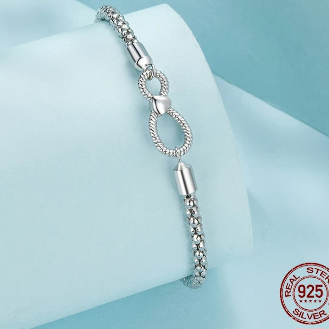 Brazalete Infinito compatible con Charms de Plata.
