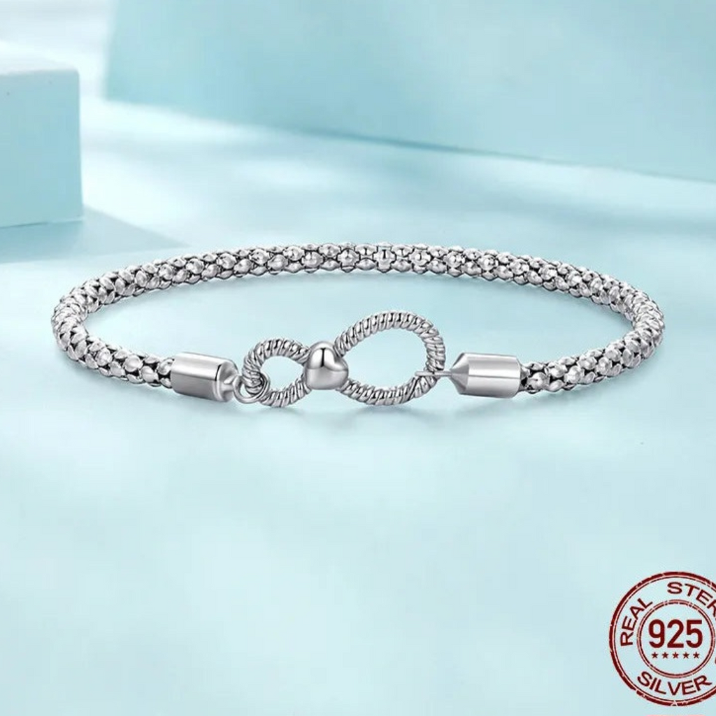 Brazalete Infinito compatible con Charms de Plata.