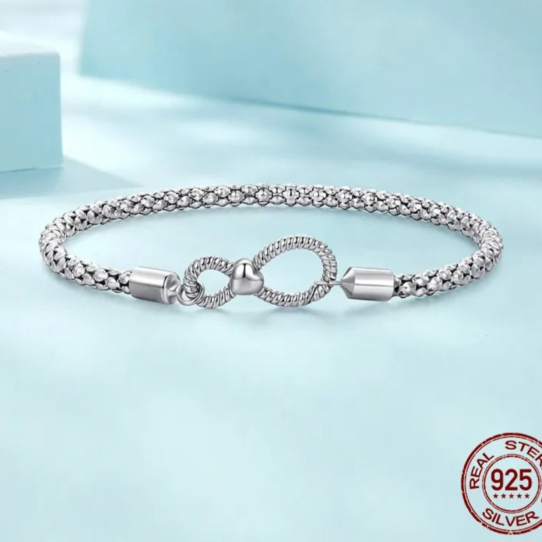 Brazalete Infinito compatible con Charms de Plata.