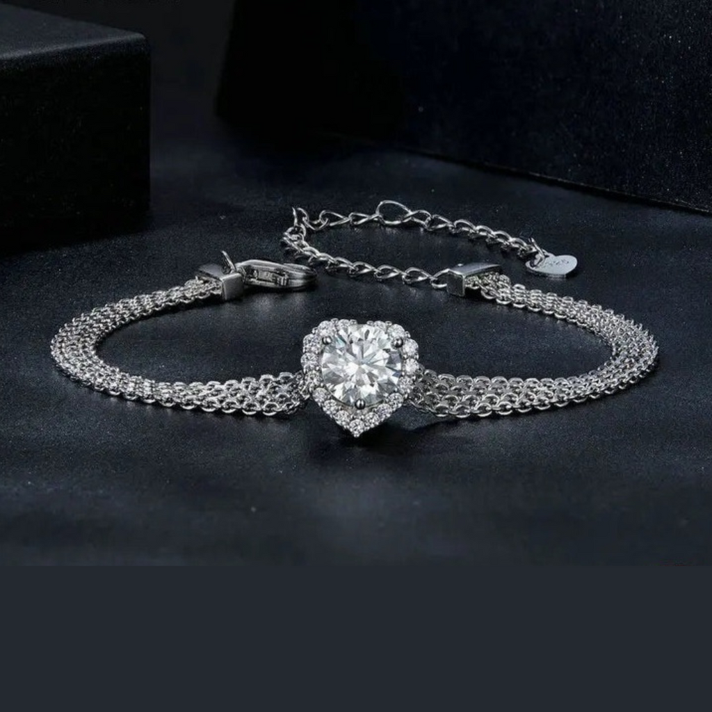 Brazalete Ajustable eslabones de Malla de Plata.