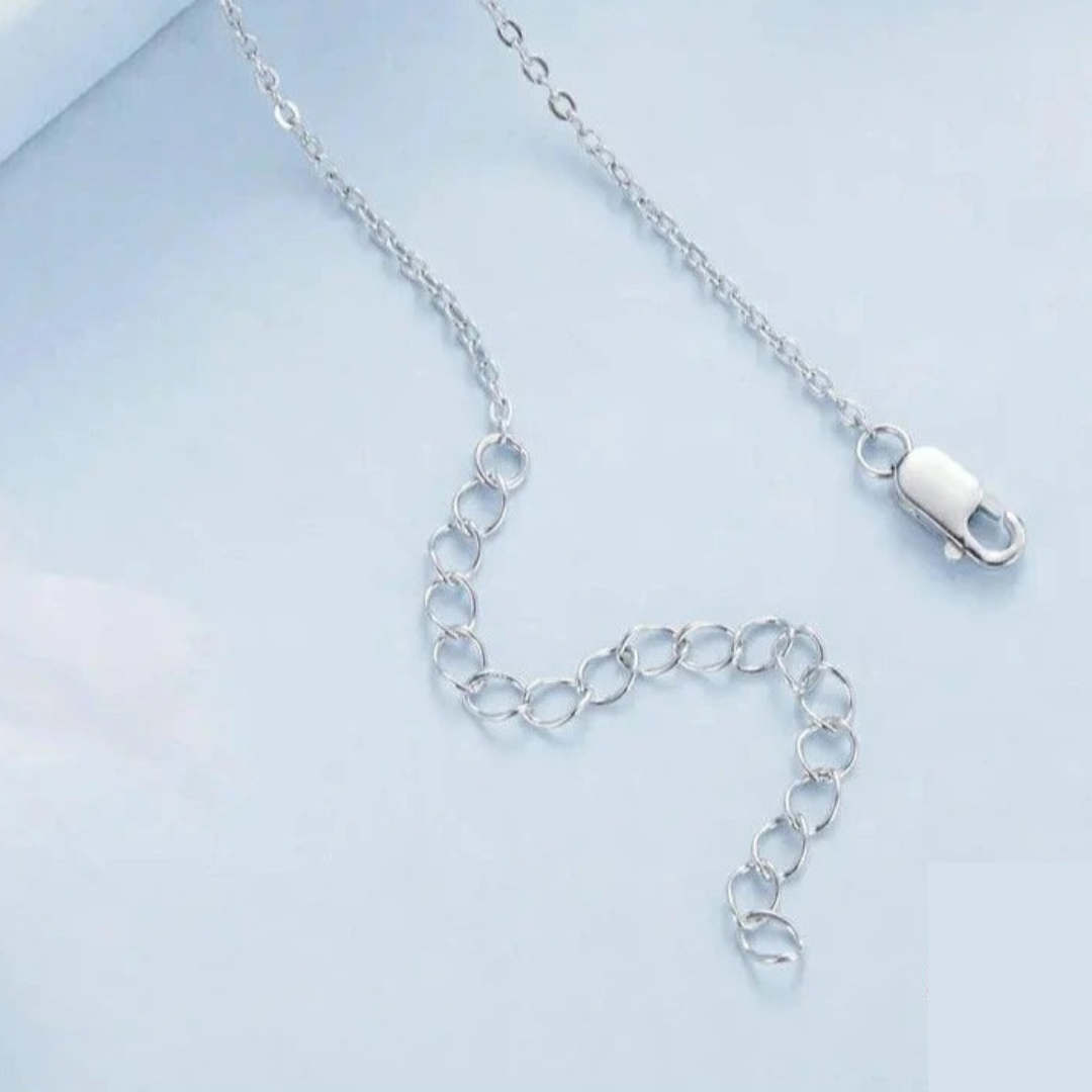Collar De Plata Y Circonita Púrpura, Diseño De Cisne.