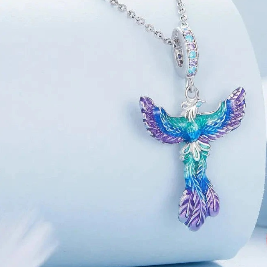 Collar De Plata, Diseño Ave Fénix.