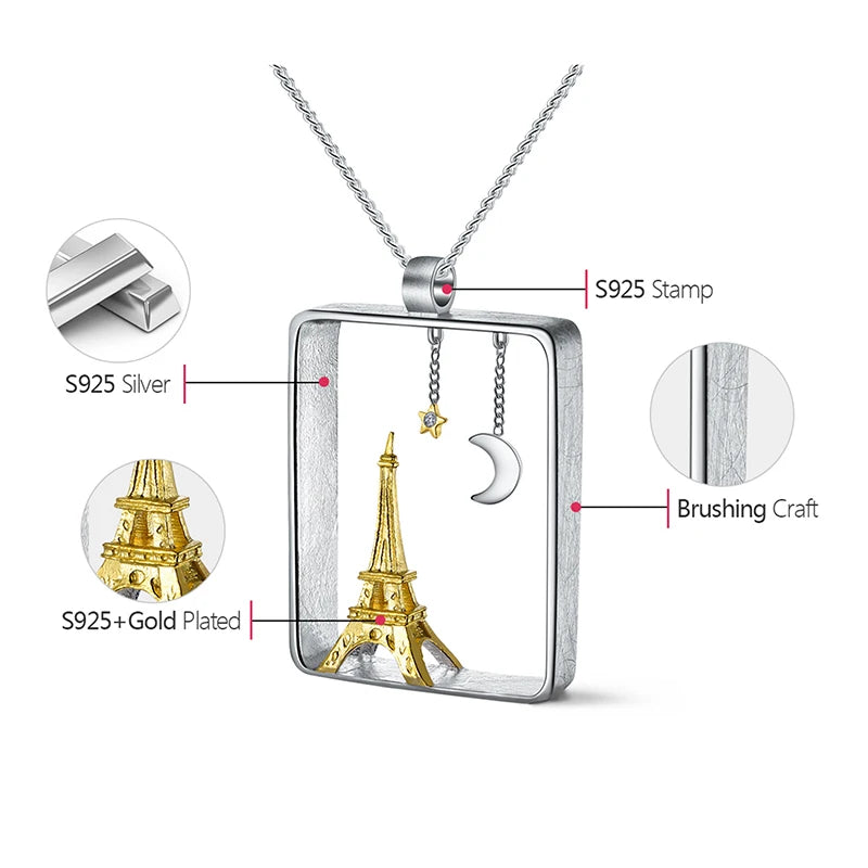 Colgante De Plata Torre Eiffel.
