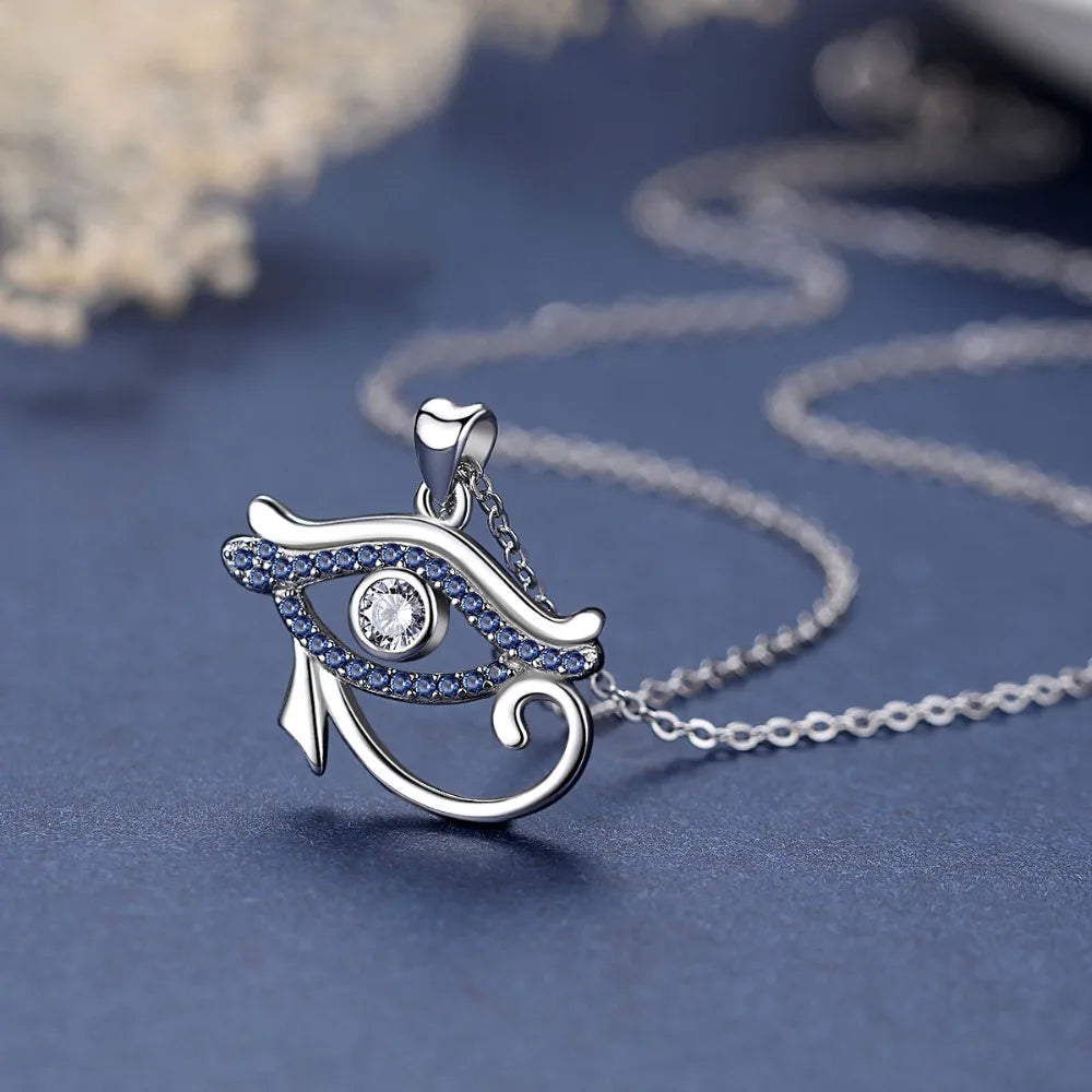 Colgante Ojo de Horus con Circones de Plata 925.