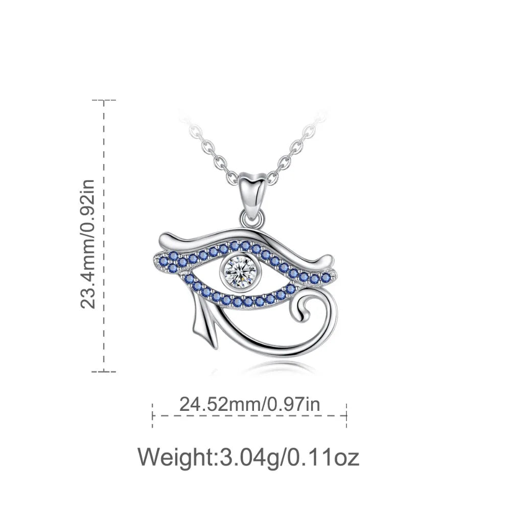 Colgante Ojo de Horus con Circones de Plata 925.
