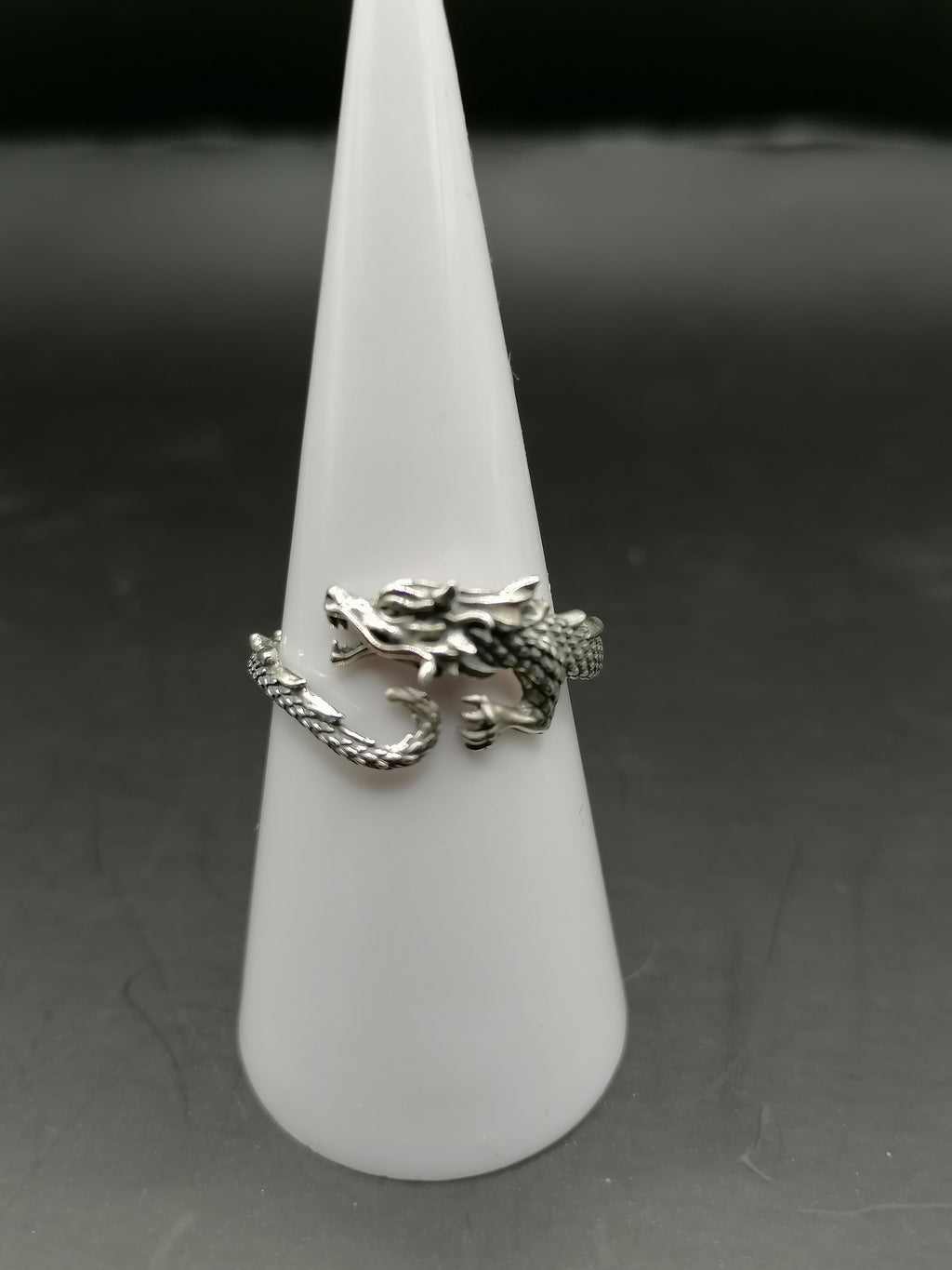 Dragón | Anillo Ajustable de Plata 925