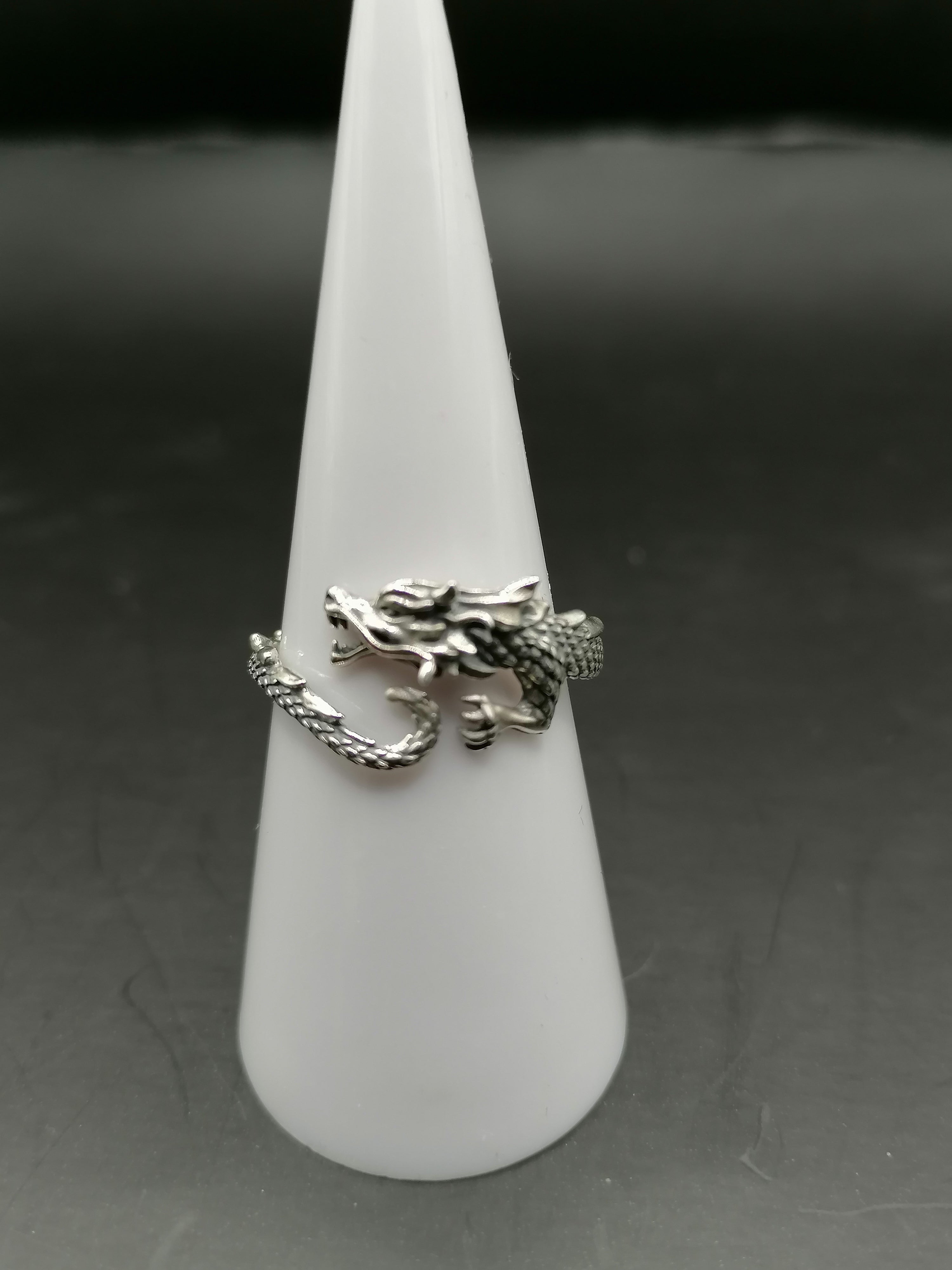 Dragón | Anillo Ajustable de Plata 925