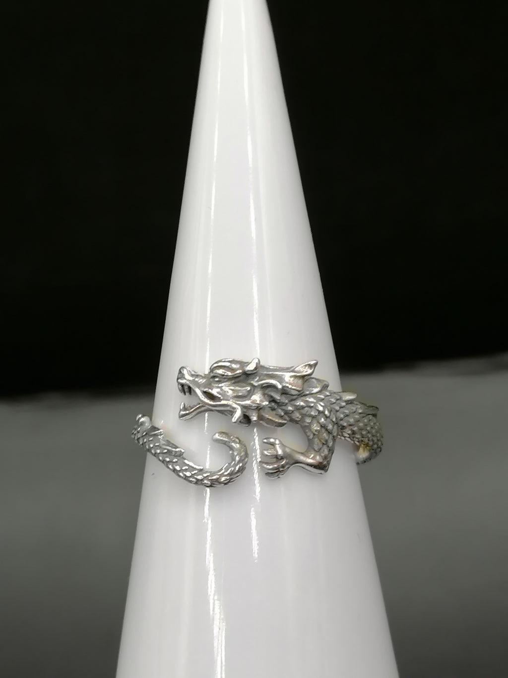 Dragón | Anillo Ajustable de Plata 925