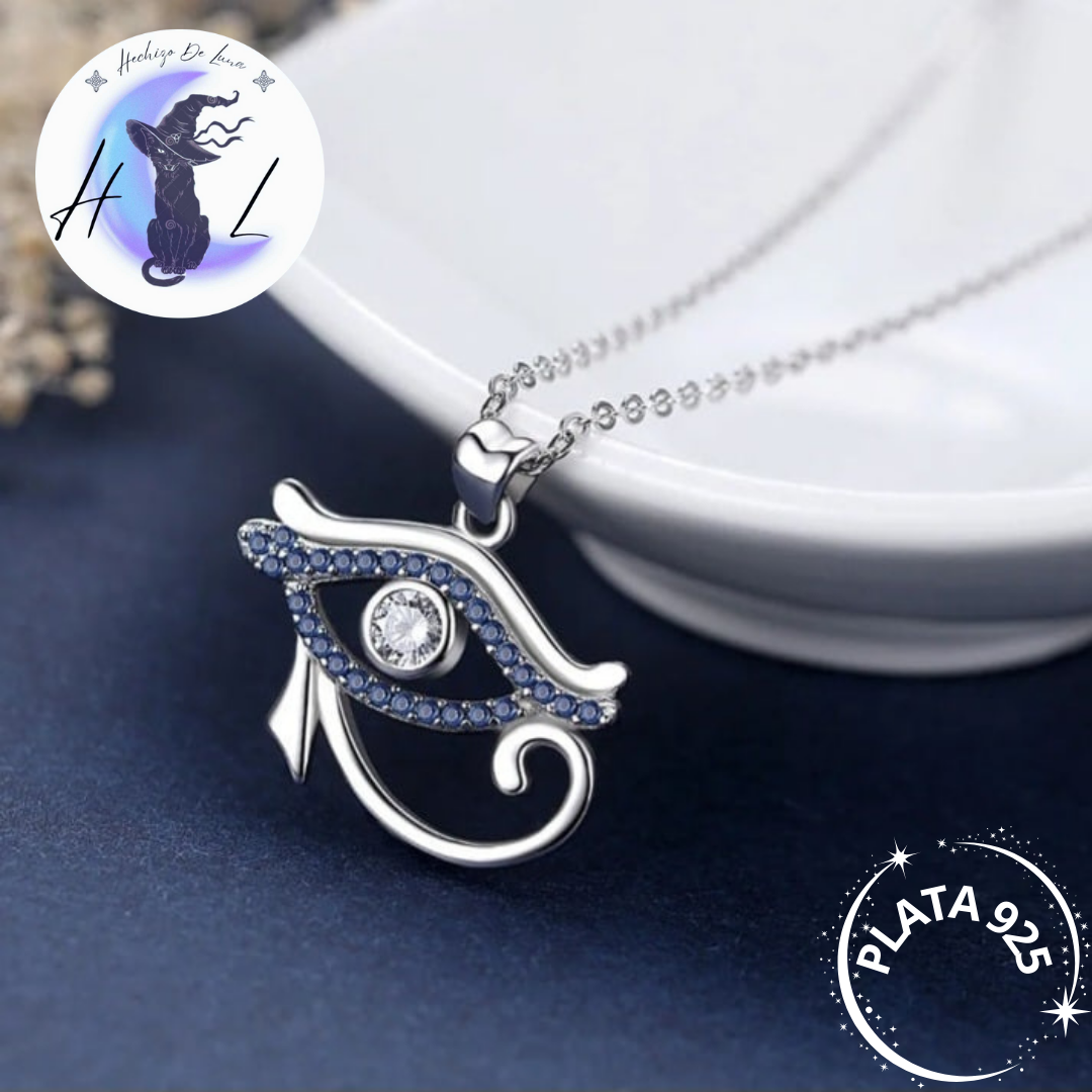 Colgante Ojo de Horus con Circones de Plata 925.