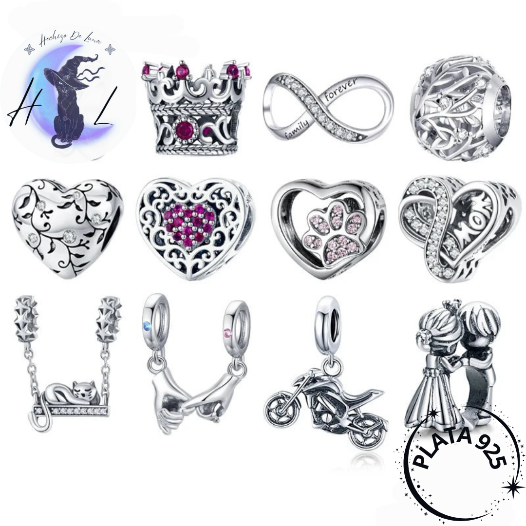Charms distintos modelos de Plata 925.