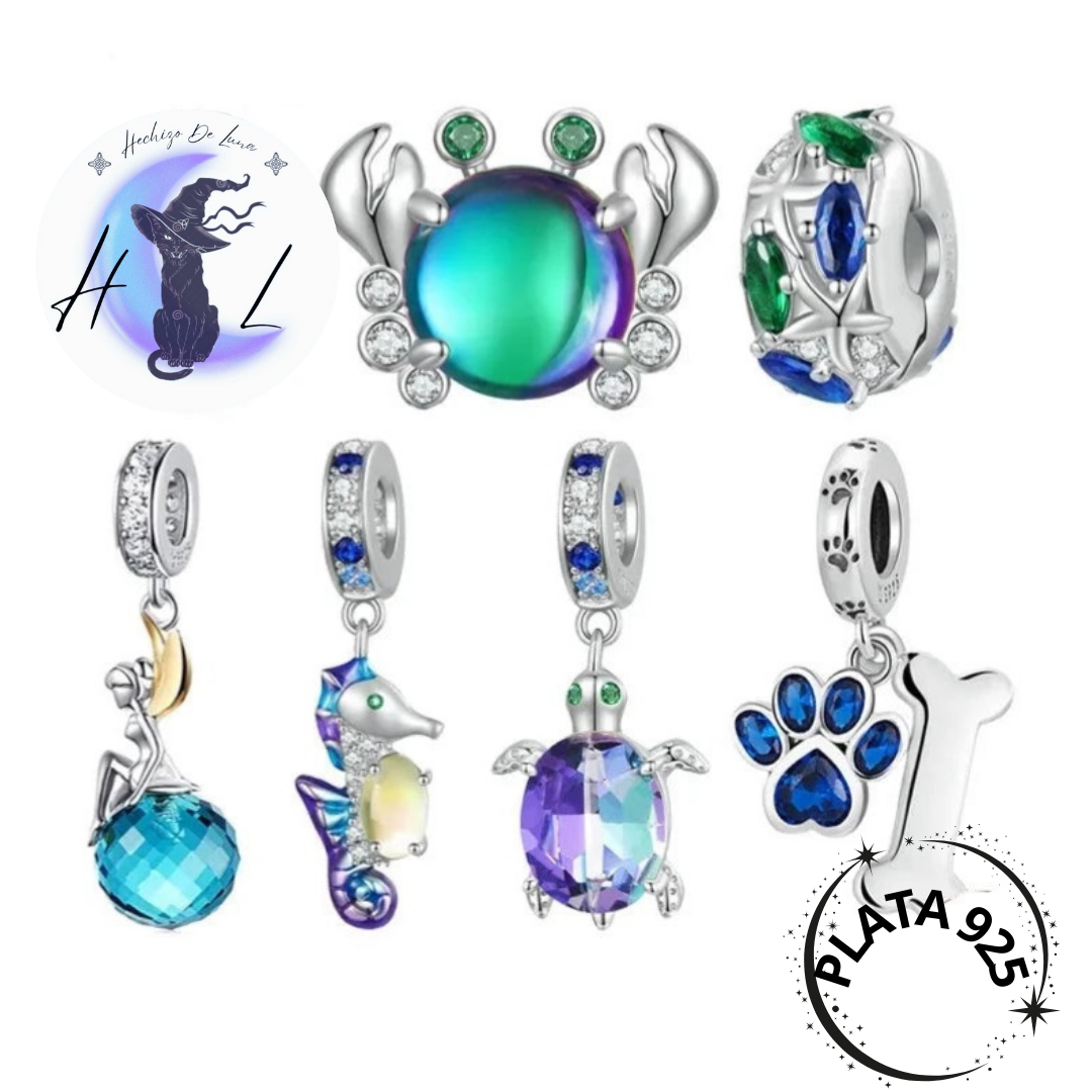 Charms Variados De Plata.