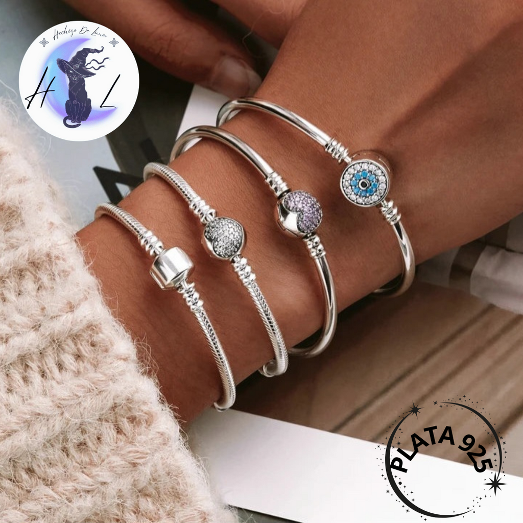 Pulsera Distintos Diseños de Plata.