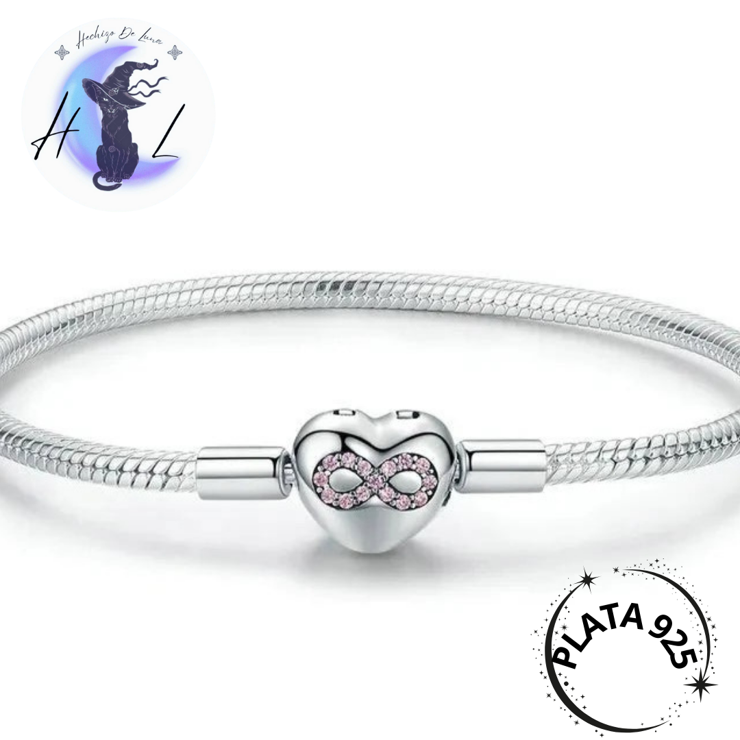 Pulsera Corazón Infinito de Plata.