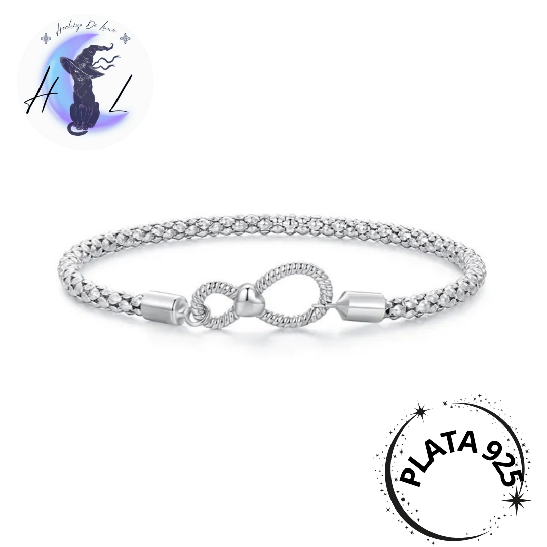 Brazalete Infinito compatible con Charms de Plata.