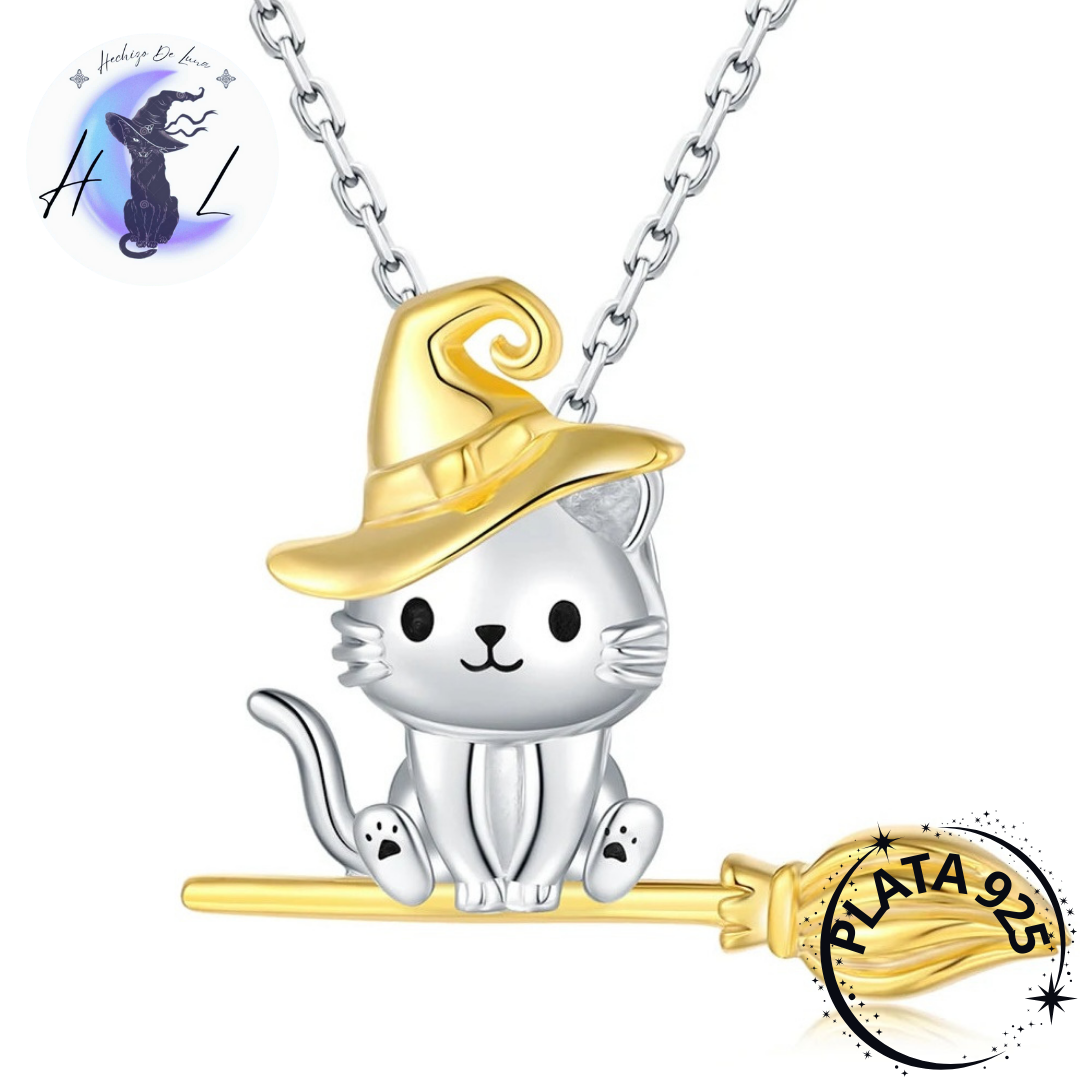 Collar De Plata, Diseño Gato Brujo.