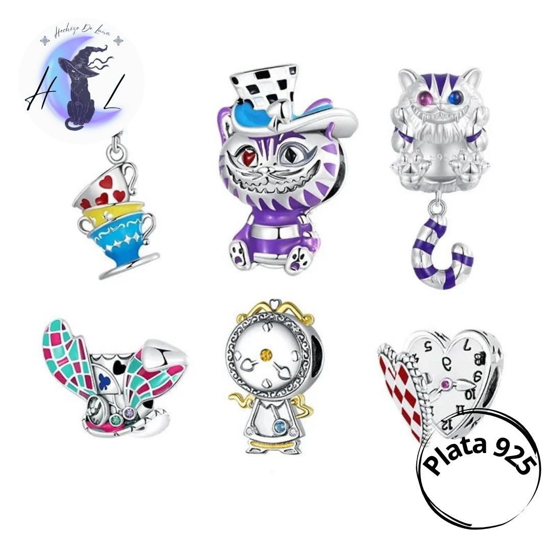 Charms De Plata, Con Diseño De Personajes De Películas.