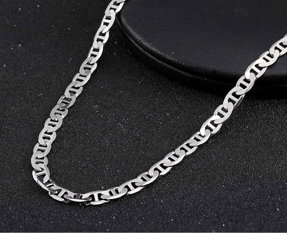 Cadenas De Plata, Marinera Plana, Distintos Tamaños.