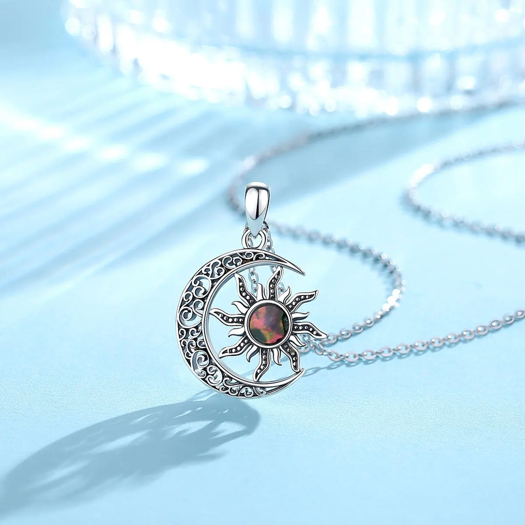 Colgante De Plata De Media Luna Y Sol Variados Diseños.