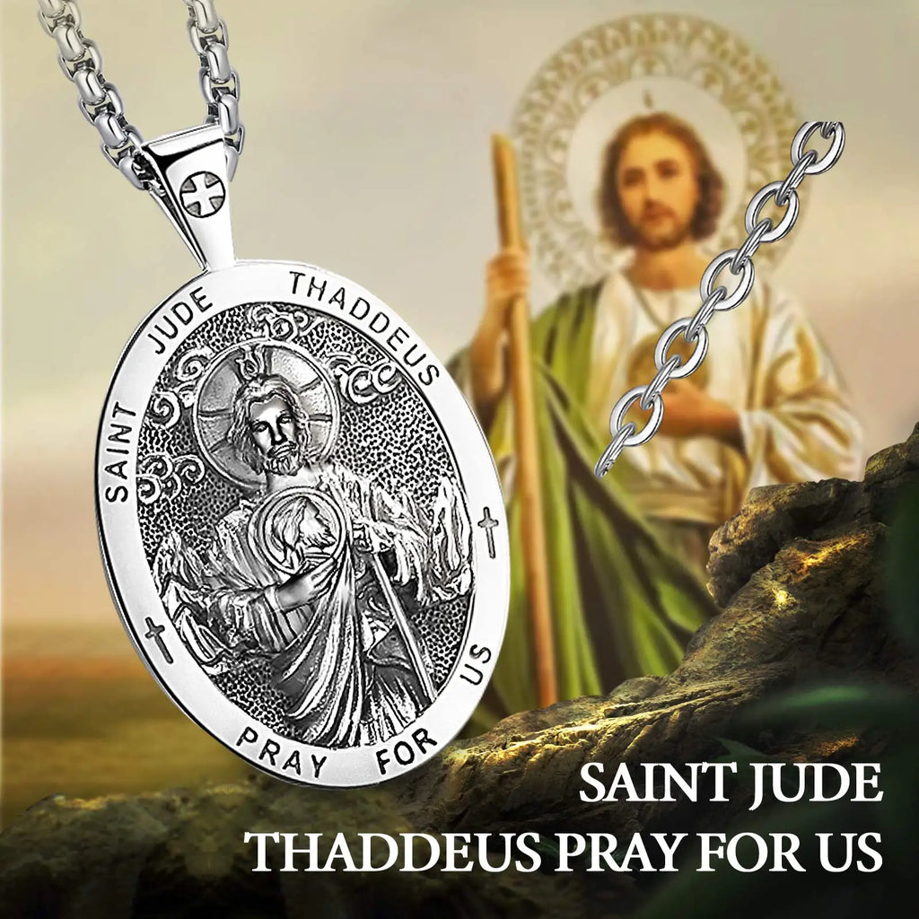 Colgante San Judas Tadeo de Plata.