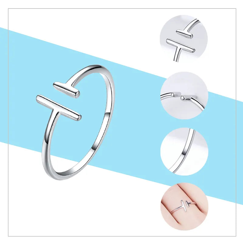 Anillos Ajustables de Plata distintos Modelos.