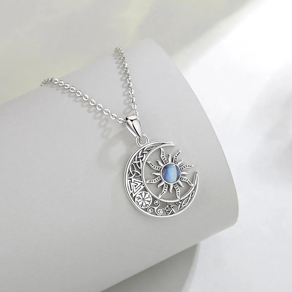 Colgante De Plata De Media Luna Y Sol Variados Diseños.